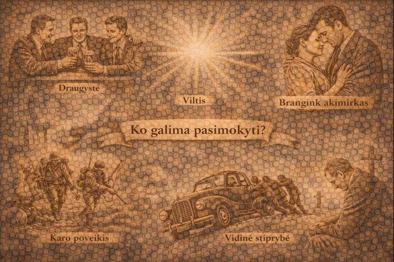 Trys draugai – pagrindinės gyvenimo pamokos draugystė, viltis, karo poveikis ir vidinė stiprybė