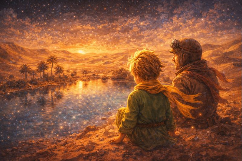 Dykuma ir vanduo knygoje „Mažasis princas“ – vidinio ieškojimo ir tikrosios vertės simboliai