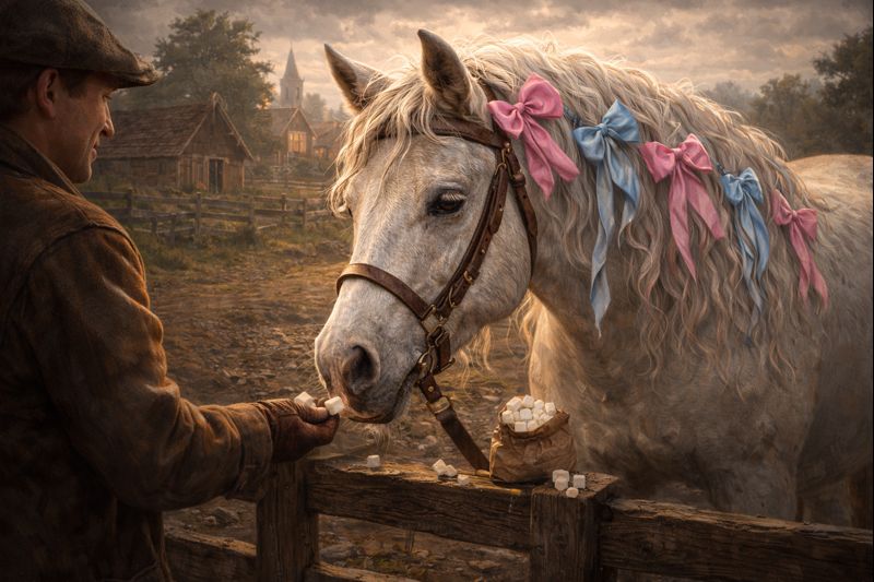 Gyvulių ūkis veikėjai - kumelė Molė