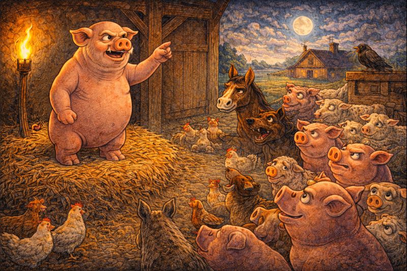 Gyvulių ūkis Senasis Majoras – kalba apie laisvę, lygybę ir sukilimo idėją