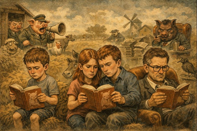Gyvulių ūkis skirtingo amžiaus skaitytojams – alegorinis kūrinys vaikams, paaugliams ir suaugusiems