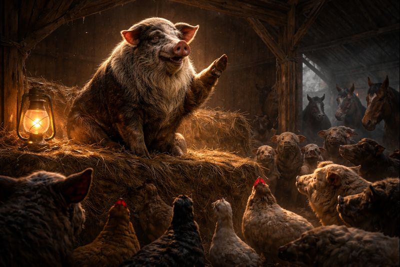 Gyvulių ūkis veikėjai - Senasis Majoras