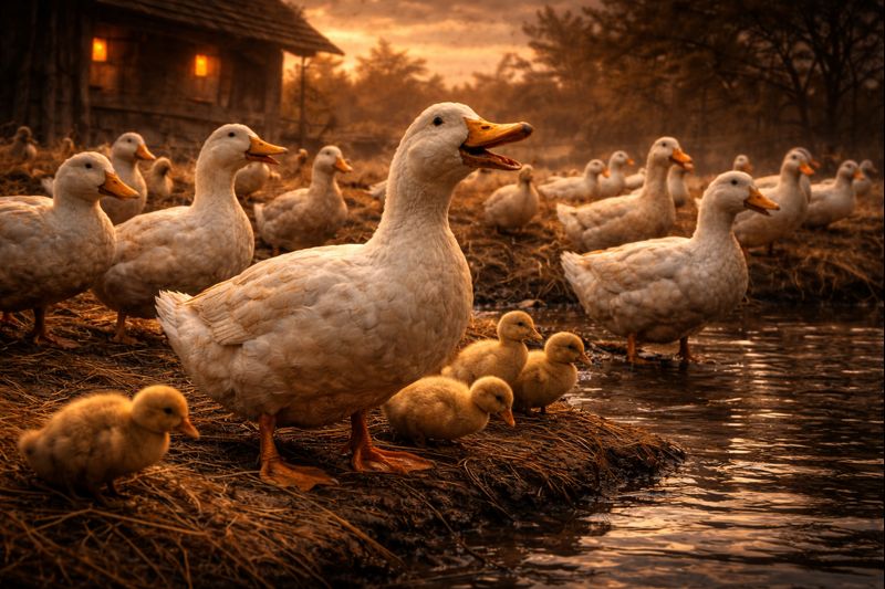 Gyvulių ūkis veikėjai - antys