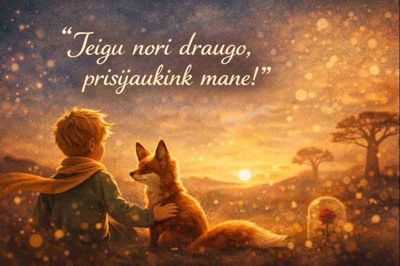 Mažasis princas citatos - Jeigu nori draugo, prisijaukink mane!