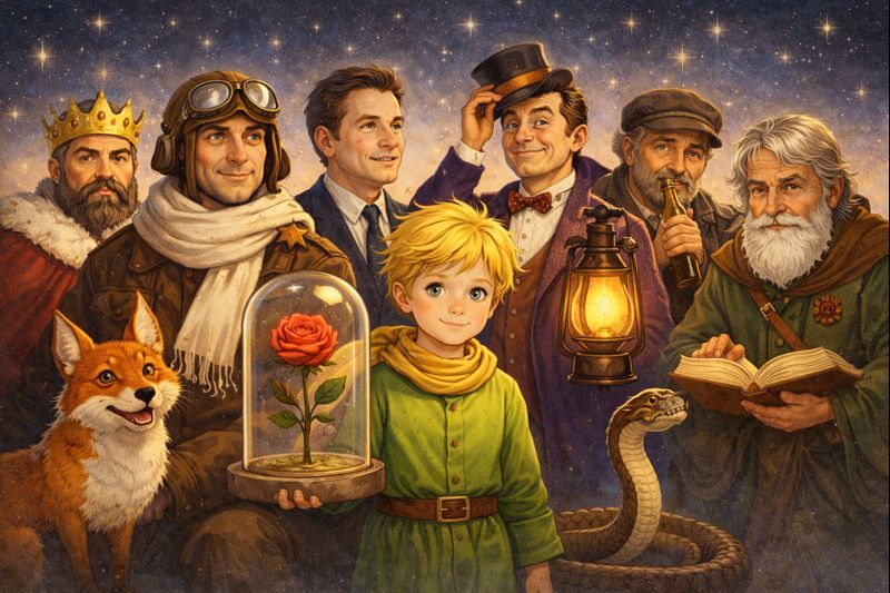 Knygos Mažasis princas veikėjai (simbolika, reikšmės ir aprašymai)