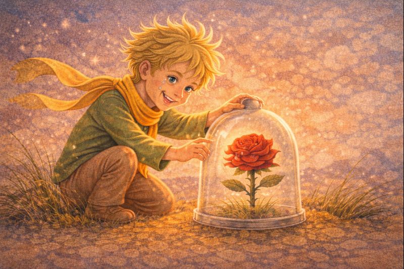 Laimingas Mažasis princas su rože – brandus ryšys ir meilės prasmė