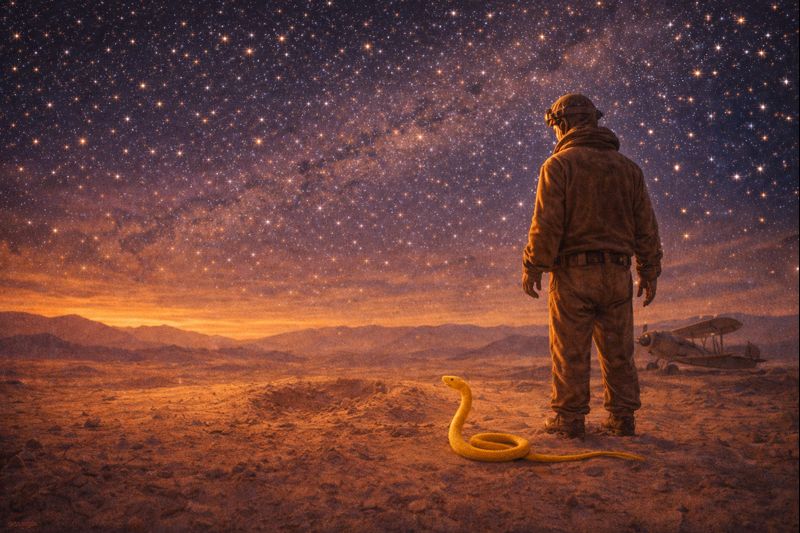 Lakūnas dykumoje po Mažojo princo dingimo – žvaigždžių ryšys ir atvira pabaiga knygoje „Mažasis princas“