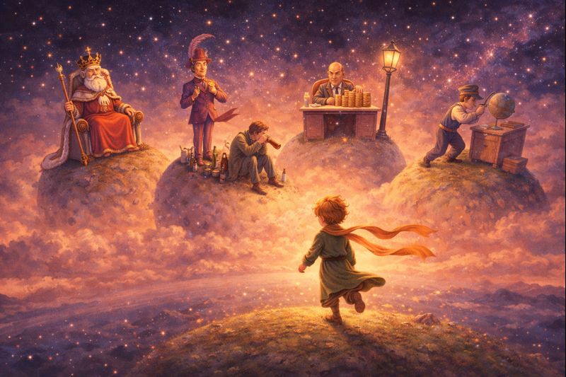 Mažasis princas ir klaidingi suaugusiųjų gyvenimo modeliai skirtingose planetose