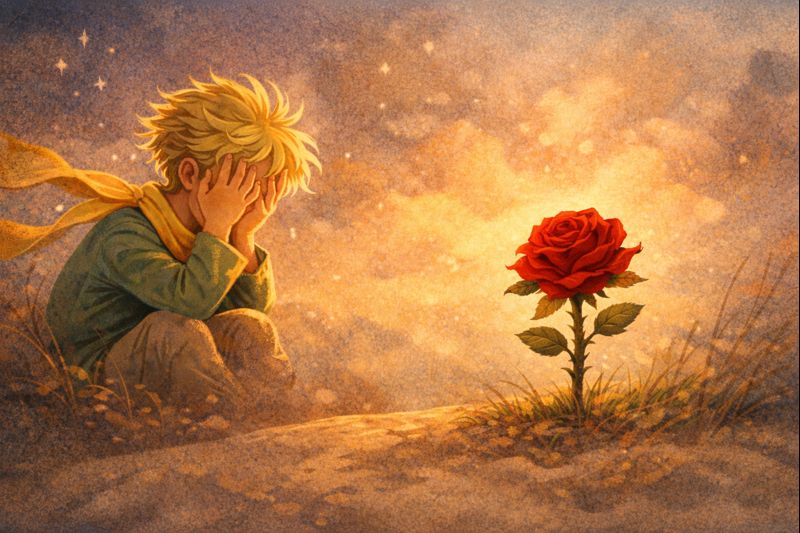 Mažasis princas ir rožė – Mažojo princo emocinis nesubrendimas ir pasitraukimas