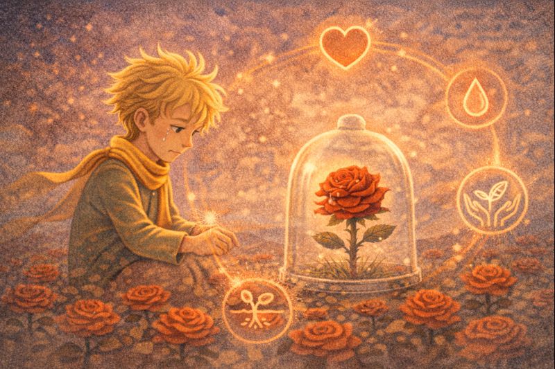 Mažasis princas ir rožė – meilės, pažeidžiamumo, atsakomybės ir brandos simbolis