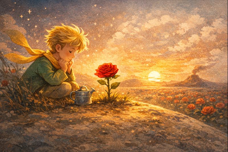 Mažasis princas ir rožė – pirmasis ryšys, rūpestis ir artumo pradžia