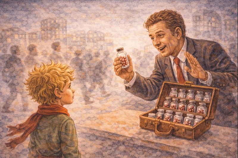 Pirklys knygoje „Mažasis princas“ – greito sprendimo ir iliuzinio efektyvumo simbolis