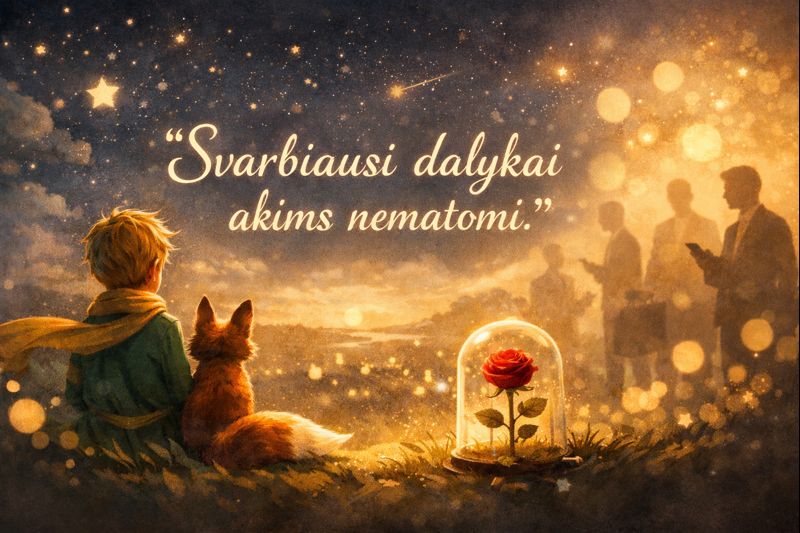 Mažasis princas citatos  - Svarbiausi dalykai akims nematomi