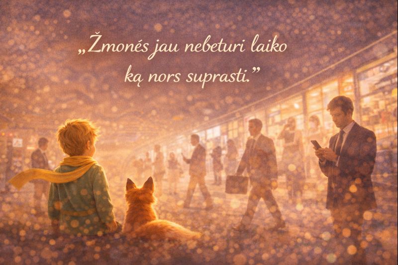 Mažasis princas citatos - Žmonės jau nebeturi laiko ką nors suprasti