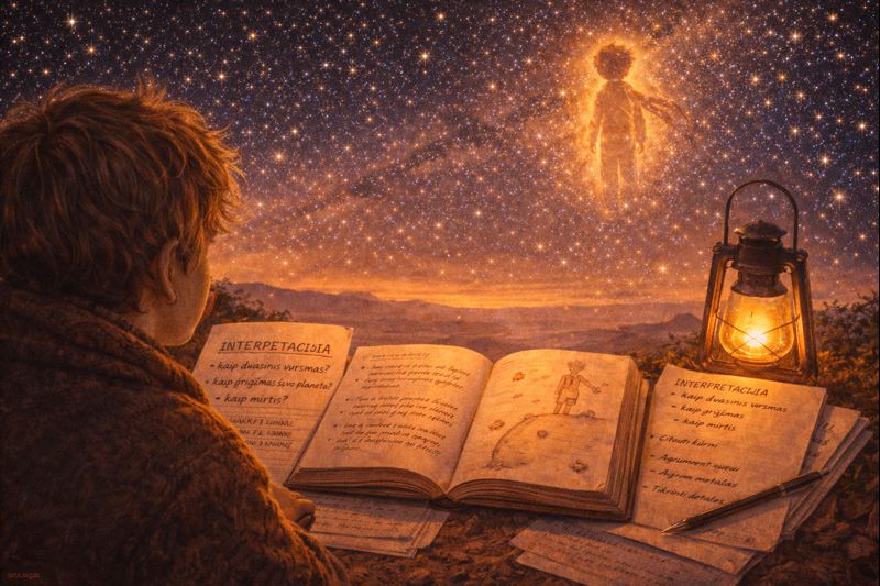 „Mažojo princo“ pabaigos interpretacija – skaitytojas aiškinasi kūrinio prasmę ir atvirą pabaigą