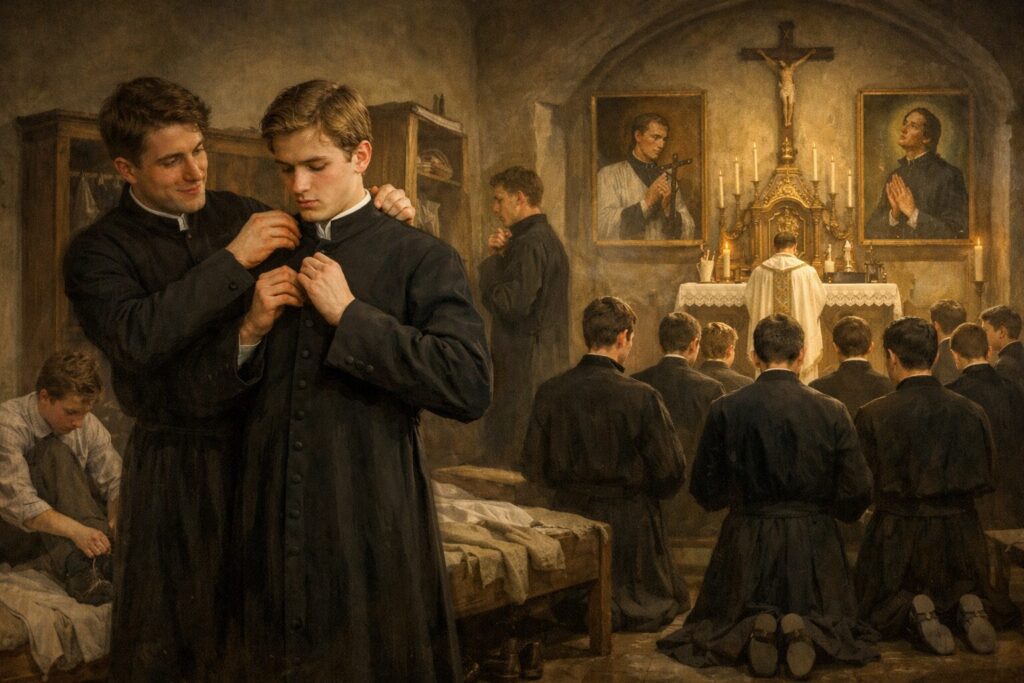 "Altorių šešėly" santrauka. Liudas Vasaris seminarijoje – pirmoji diena su sutana ir klierikų gyvenimas romane „Altorių šešėly“