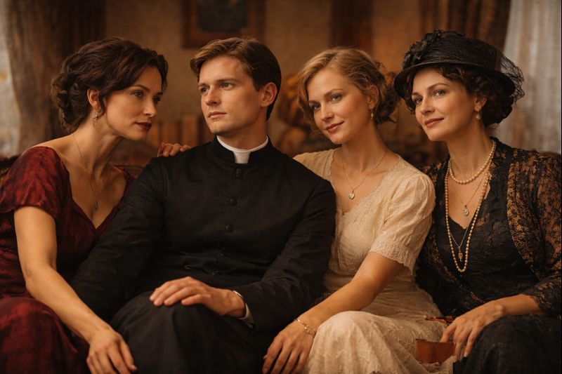 Liudo Vasario santykiai su Liucija, Aukse ir baroniene Rainakiene romane „Altorių šešėly“