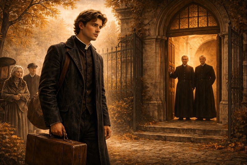 Liudo Vasario sprendimas stoti į kunigų seminariją romane „Altorių šešėly“