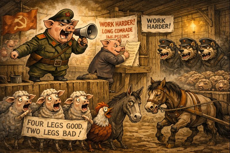 Politinė satyra knygoje „Gyvulių ūkis“ – valdžios ir ideologijos kritika