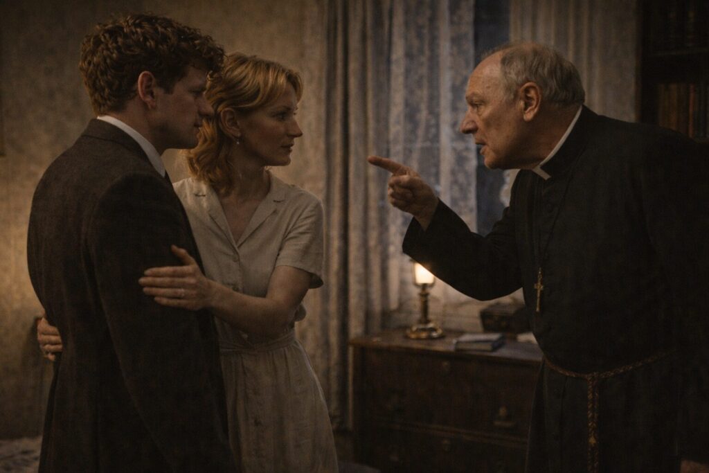 „Altorių šešėly“ siužetas III dalis „Išsivadavimas“ – Vasario ir Auksės ryšys prieš Bažnyčios ultimatumą