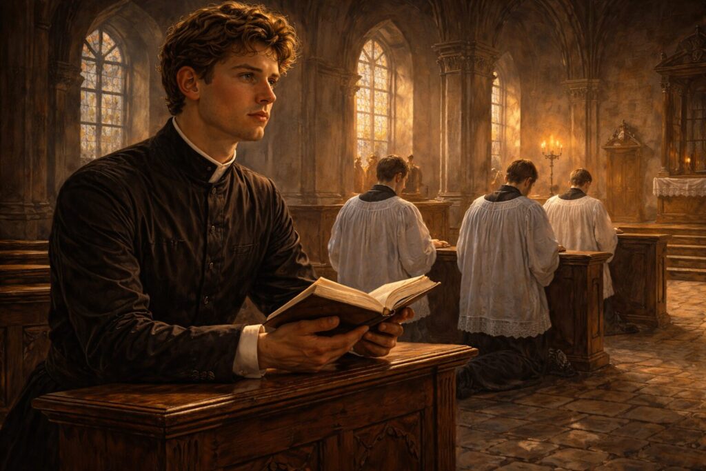 „Altorių šešėly“ siužetas I dalis „Bandymų dienos“ – sugrįžimas į seminariją, rekolekcijos ir Liudo Vasario pasirengimas subdiakonatui