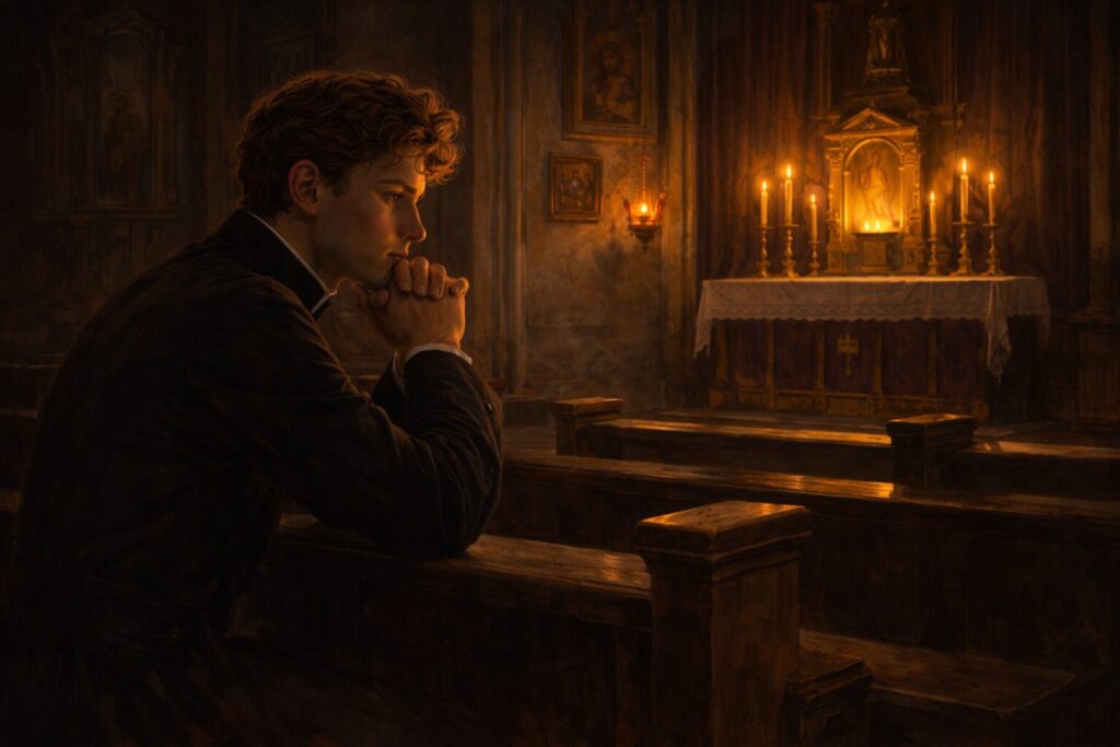 „Altorių šešėly“ siužetas I dalis „Bandymų dienos“ – tylos koplyčia, Liudo Vasario dvasinė sausra ir pavasario lūžis