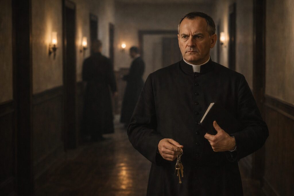 „Altorių šešėly“ veikėjai – Formarijus seminarijos koridoriuje kaip drausmės ir išorinės tvarkos simbolis