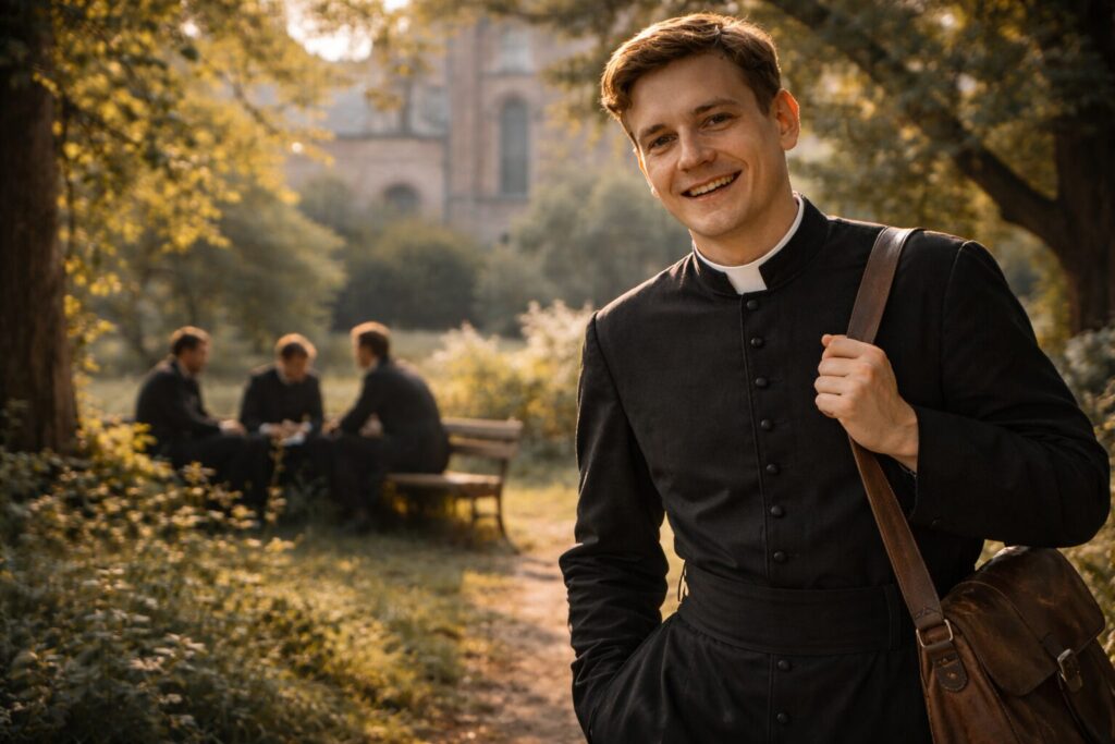 „Altorių šešėly“ veikėjai – Jonelaitis seminarijos sode kaip atviresnės ir gyvenimiškos kunigystės simbolis