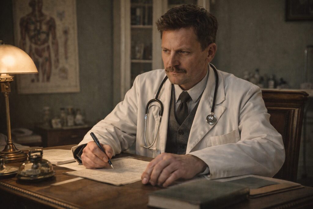 „Altorių šešėly“ veikėjai – gydytojas Brazgys